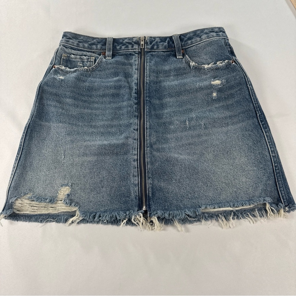 Abercrombie & Fitch Denim Skirt 30/10 Zoe Natural Rise Vintage A-Line Zipper